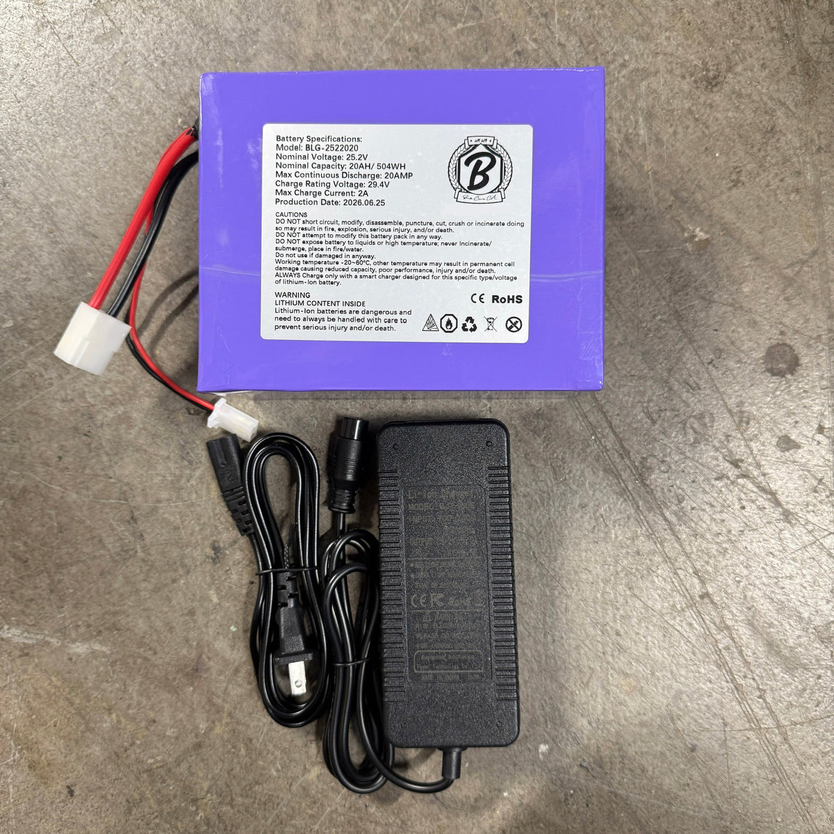 24v 20aH Lithium Battery Upgrade